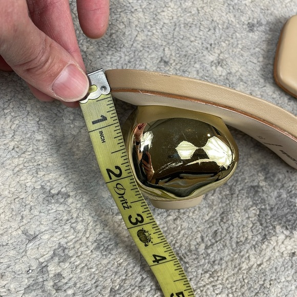 New Cult Gaia Tyra Mule Clear PVC Sandal Metallic Gold Cinderella Sz 37 - Picture 16 of 16